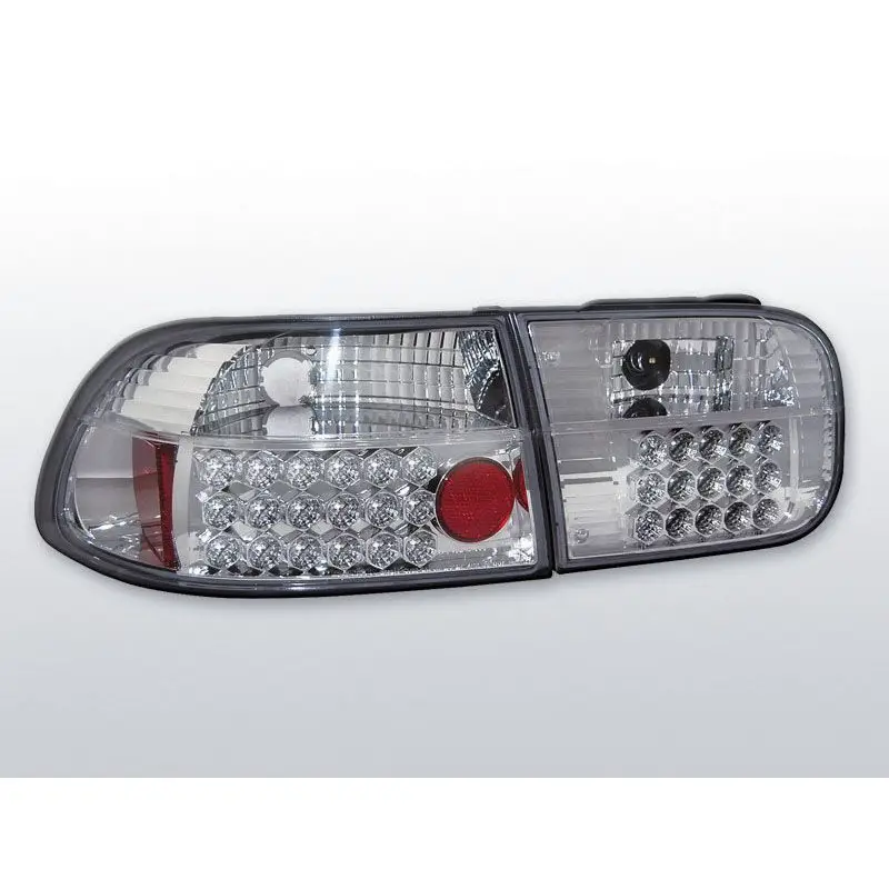 Petit Prix Feux Arrière Honda Civic 09.91-08.95 2/4 ptes à Leds Chrome