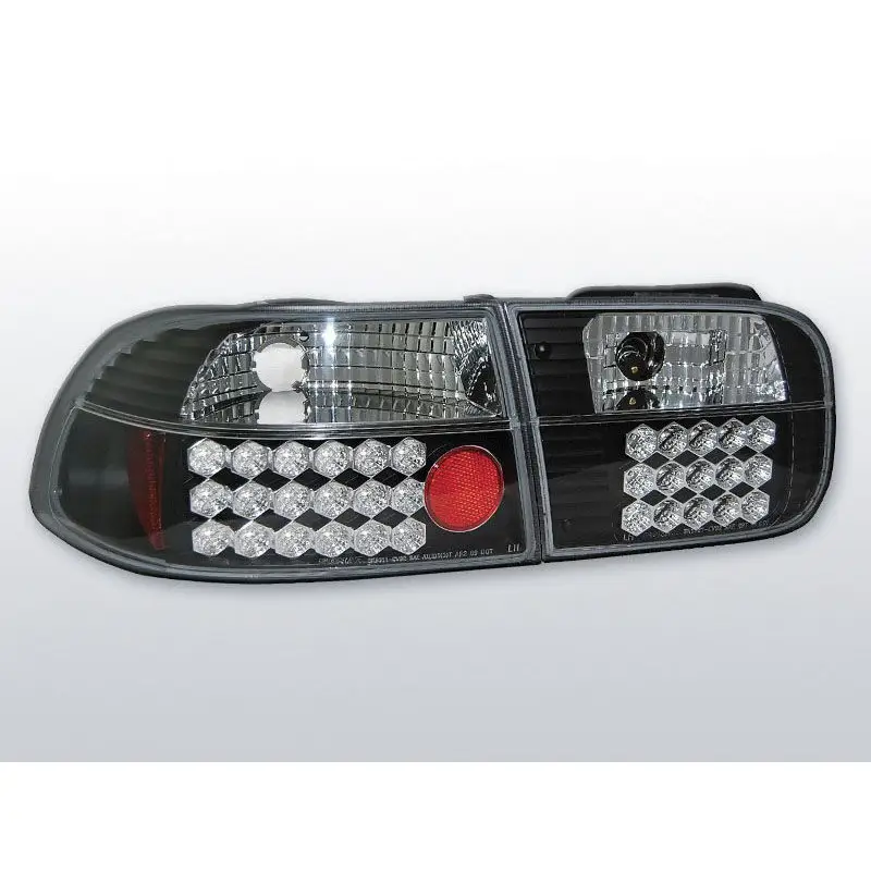 Feux Arrière Honda Civic 09.91-08.95 3 ptes à Leds Noir Must-Have