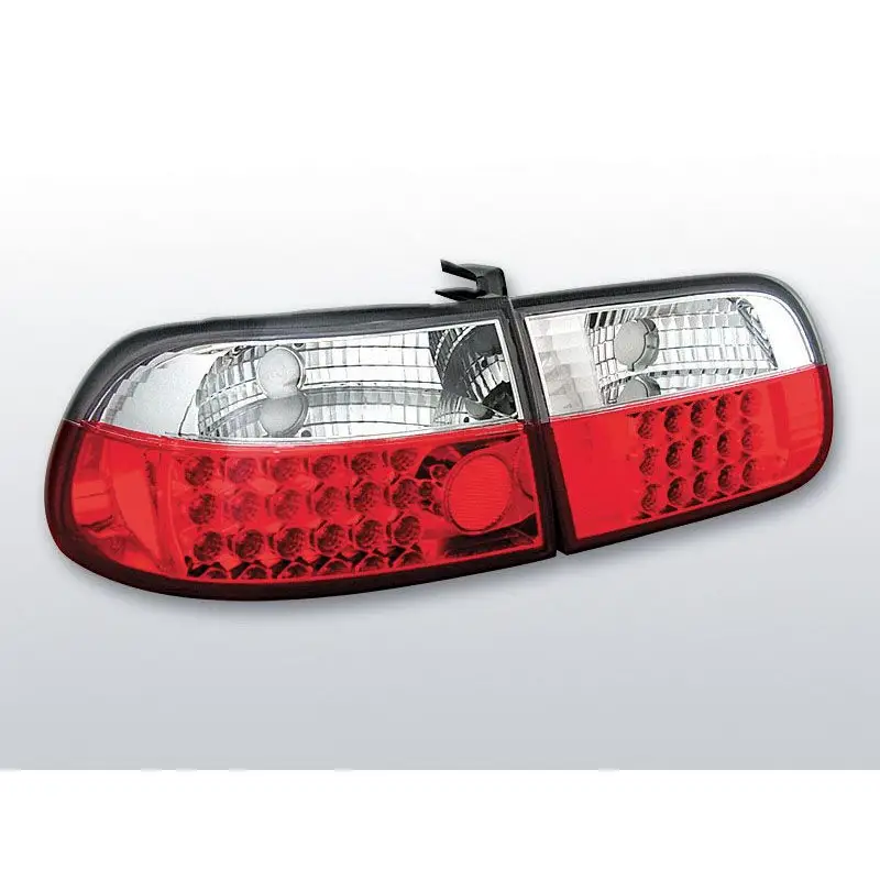 Réduction Feux Arrière Honda Civic 09.91-08.95 2/4 ptes à Leds Rouge/Clair