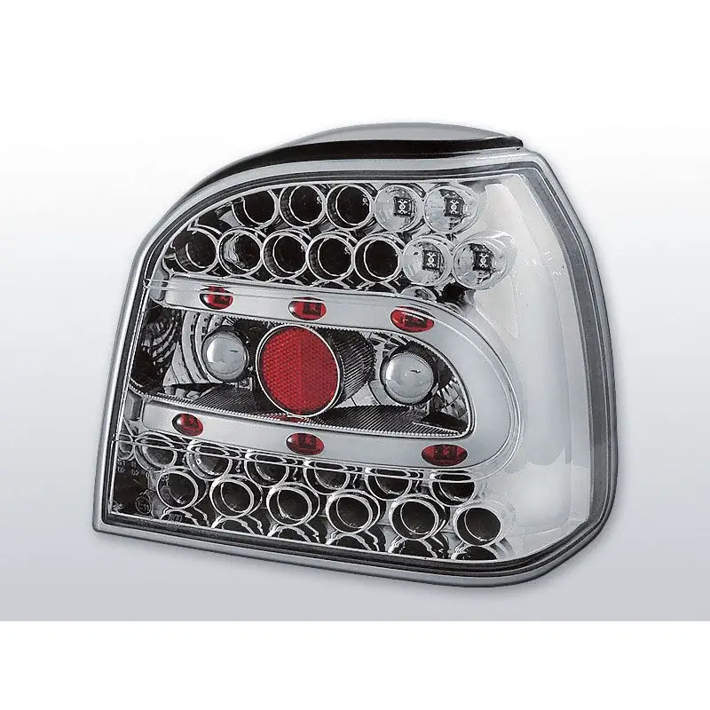 Feux Arrière VW Golf 3 09.91-08.97 à Leds Chrome Dernier Modèle