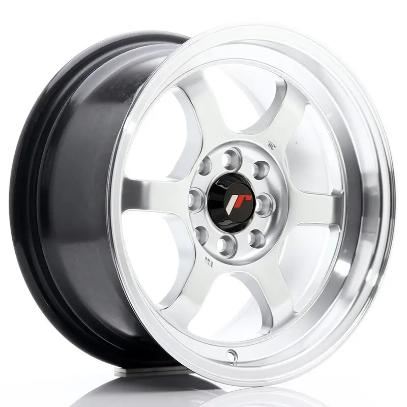 Japan Racing JR-12 15x7.5" 4x100/108 ET26, Gris Argenté / Poli Promotion Saisonnière