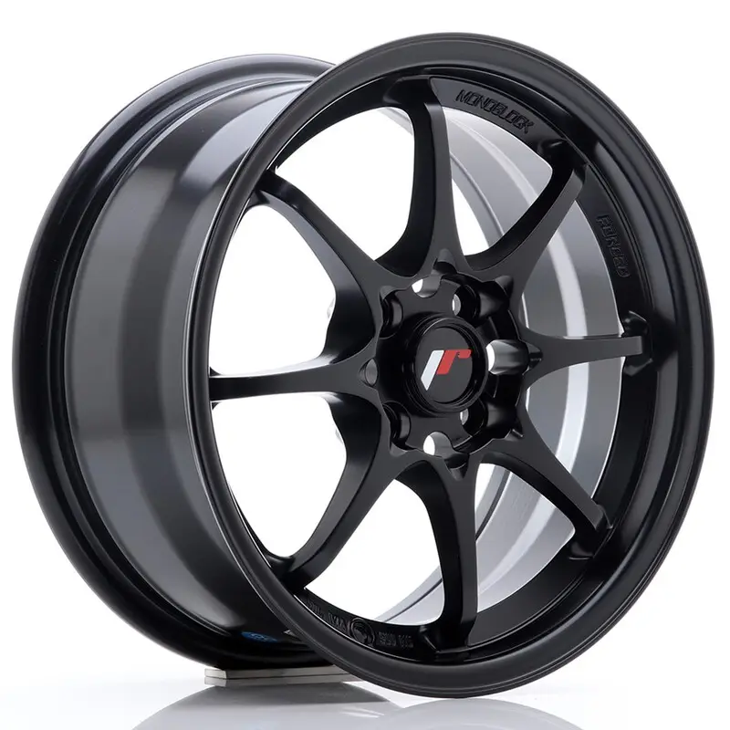 Authentique Japan Racing JR-5 15x7" 4x100 ET35, Noir Mat / Satiné