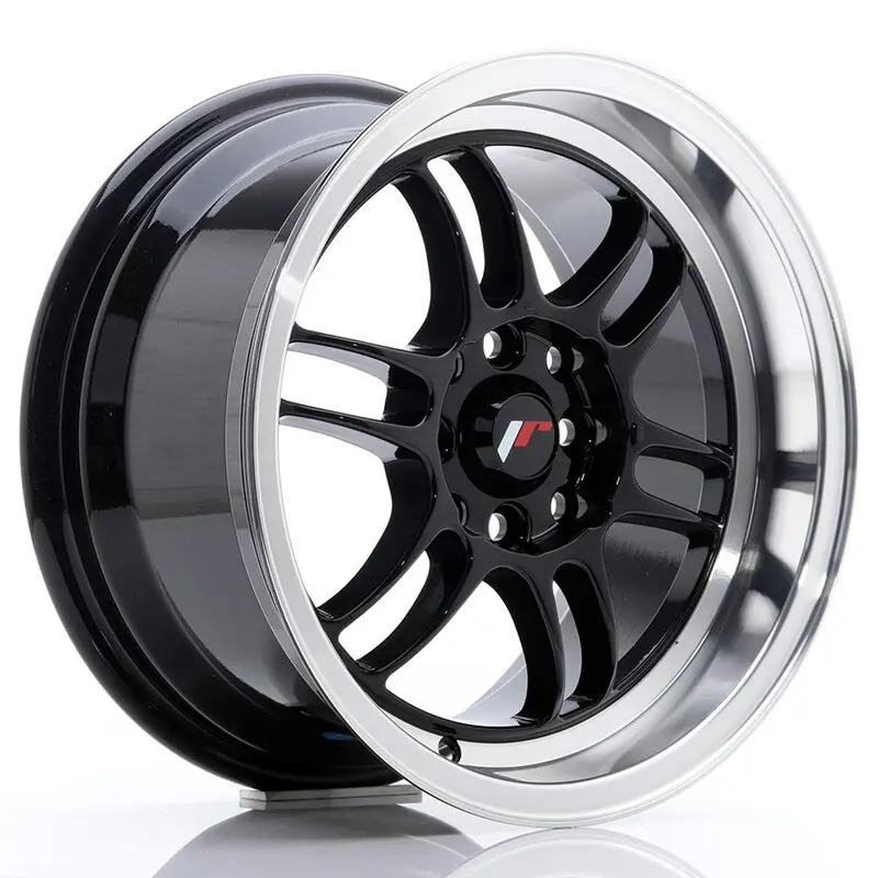 Japan Racing JR-7 15x8" 4x100/114.3 ET35, Noir / Brillant Livraison Express