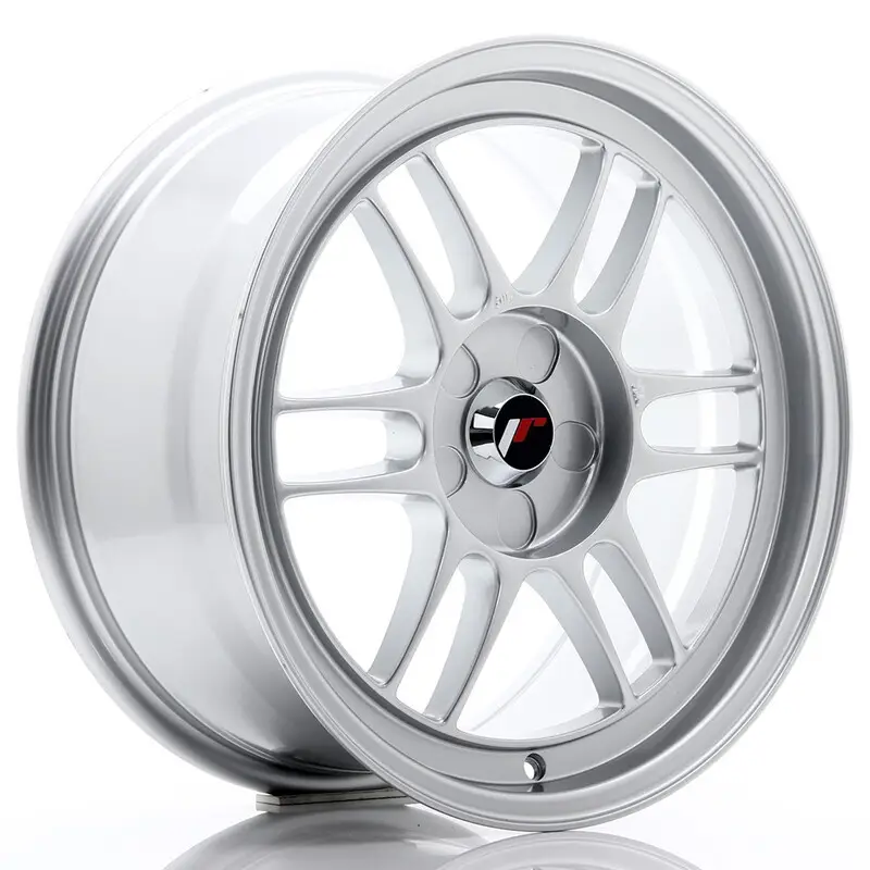 Japan Racing JR-7 17x8" (5 trous - sur mesure) ET35, Gris Argenté / Poli Usine Directe