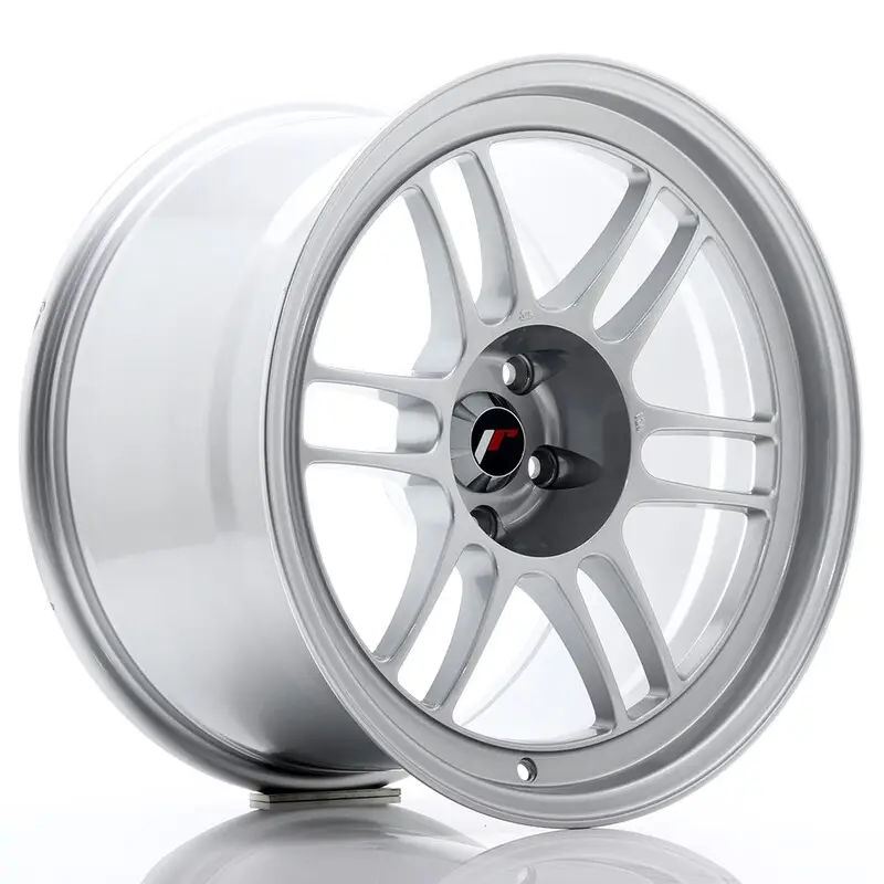 Haute Qualité Japan Racing JR-7 18x10.5" 5x114.3 ET15, Gris Argenté / Poli