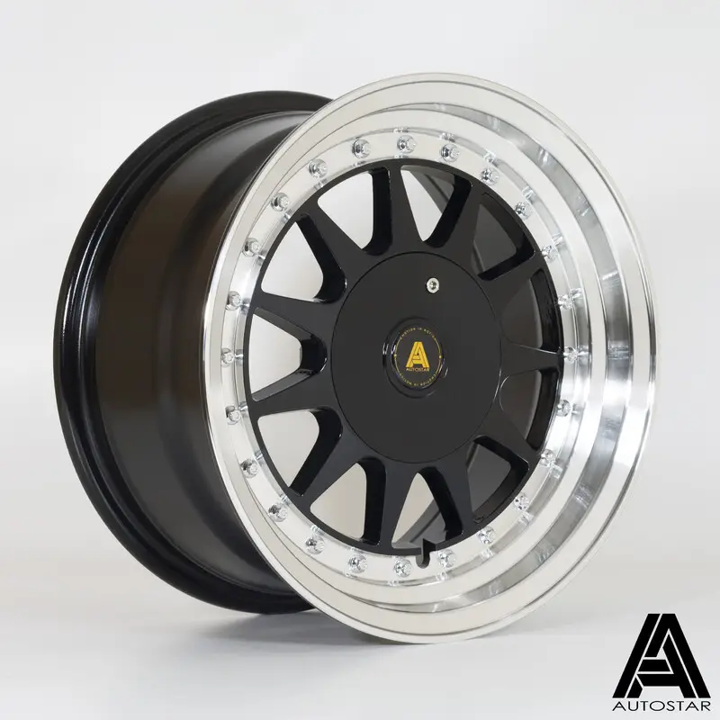 Commande En Gros Autostar Raider 15x7.5" 4x100/108 ET20, Noir, Rebord Poli