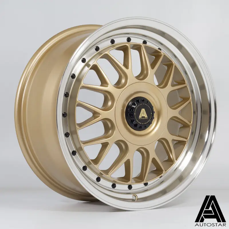 Offre Exclusive Autostar Monza 18x8.5" 5x112/120 ET45, Dorée, Rebord Poli