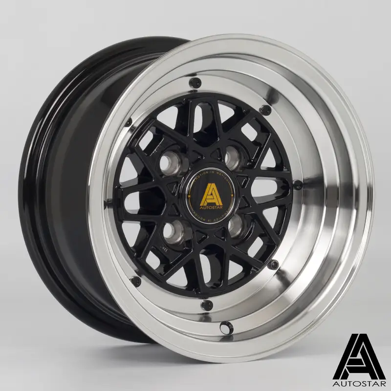 Acheter En Ligne Autostar Korin 12x6" 4x101.6 ET-9, Noir, Rebord Poli