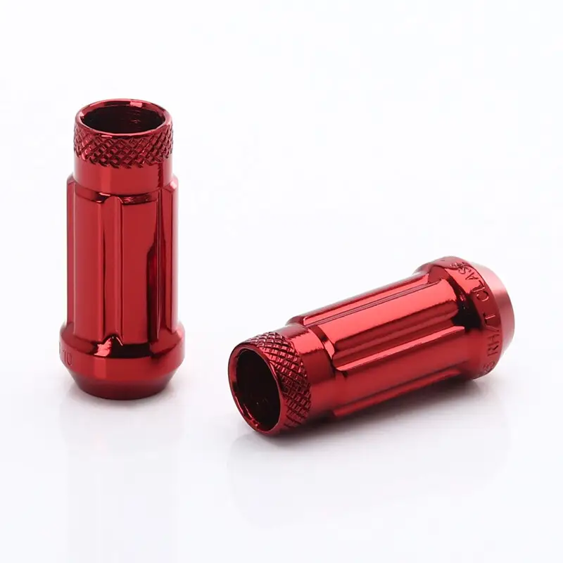 Ecrous JN4 Rouges en Acier Forgé M12x1.25 (Débouchants, Pack de 20) Solde