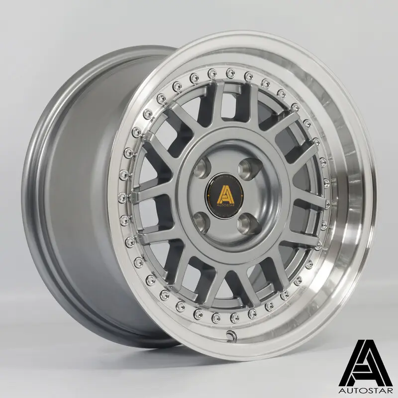 Acheter Direct Autostar Storm 15x8" 4x100 ET25, Gunmetal, Rebord Poli