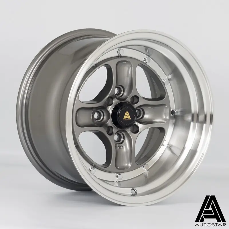 Autostar Classic 15x9" 4x100/114.3 ET0, Gunmetal, Rebord Poli Prix Promo