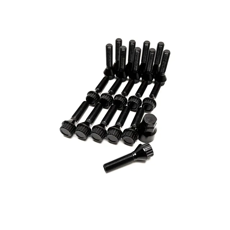 Jusqu’à Épuisement Des Stocks Vis de Roue Longues Noires M12x1.5 (Pack de 20 + Douille)