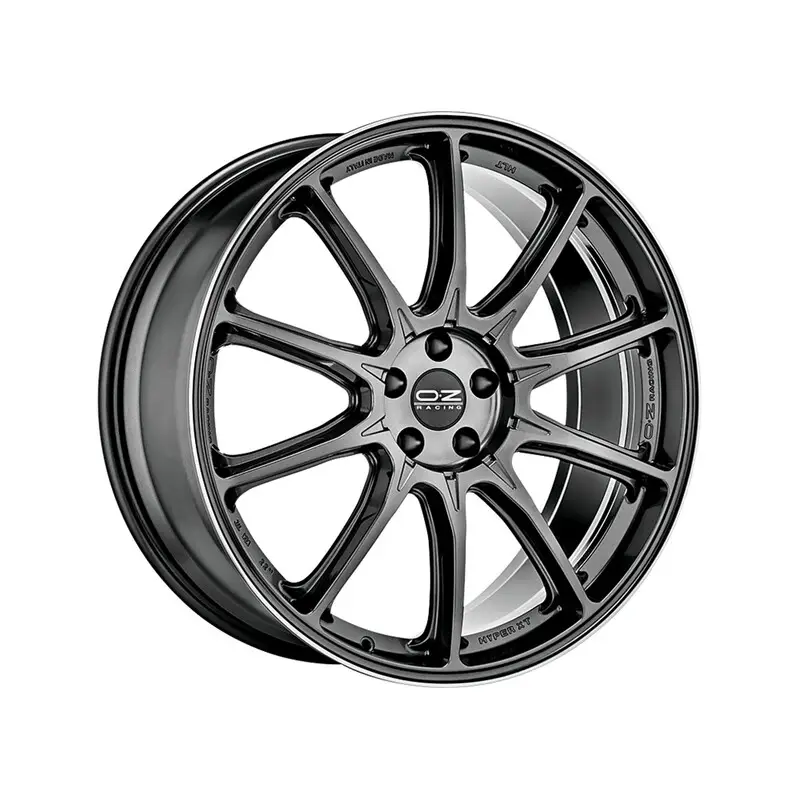 OZ Hyper XT HLT 22x9.5" 5x120 ET45, Graphite Pailleté, Rebord Poli Haute Qualité