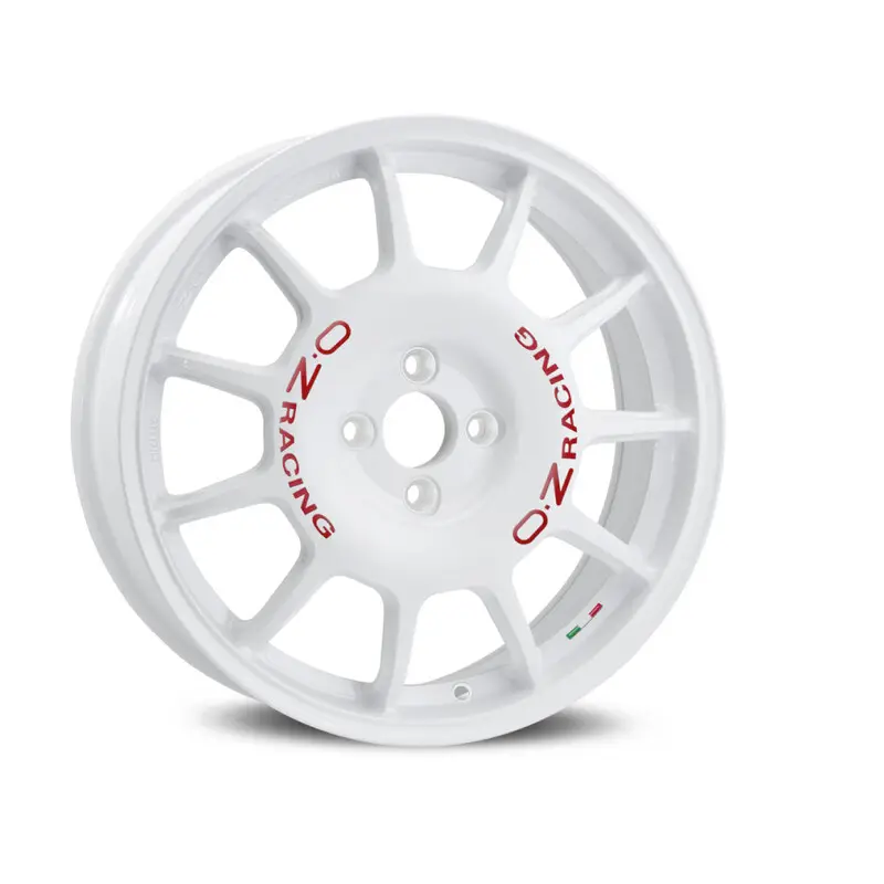 OZ Leggenda 17x7" 4x100 ET42, Blanc, Lettres Rouges Haute Qualité