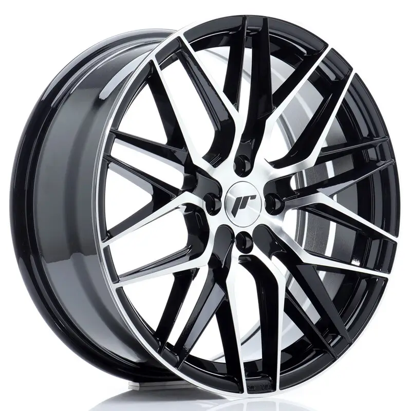 Japan Racing JR-28 18x7.5" 4x100 ET40, Noir Brillant / Poli Commande En Gros