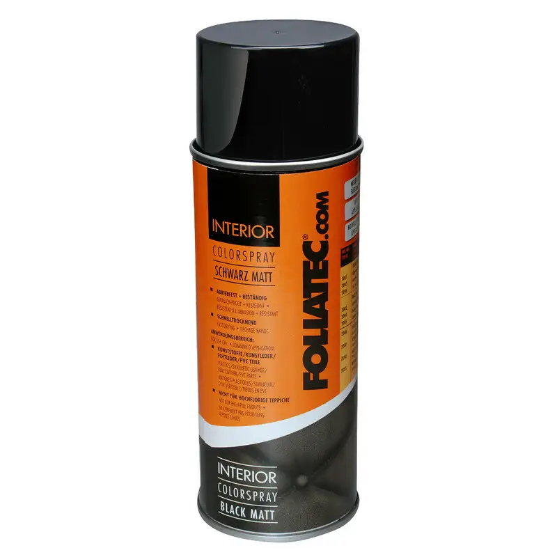 Dernière Chance Peinture Habitacle Foliatec ColorSpray Noir Mat (400 mL)