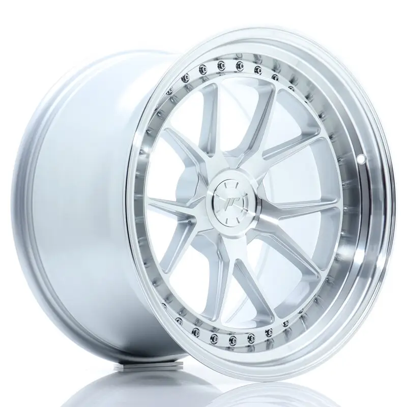 Japan Racing JR-39 18x10.5" (5 trous - sur mesure) ET15-22, Gris Argenté Vente Directe