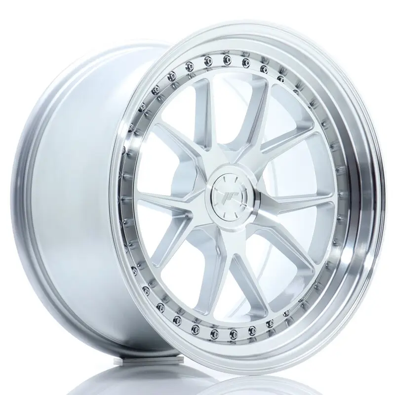 Japan Racing JR-39 18x9.5" (5 trous - sur mesure) ET15-35, Gris Argenté Soldes