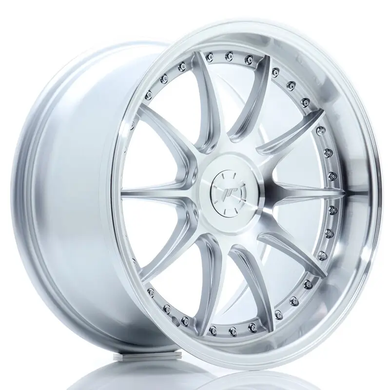 Japan Racing JR-41 18x9.5" (5 trous - sur mesure) ET15-35, Gris Argenté Meilleur Choix