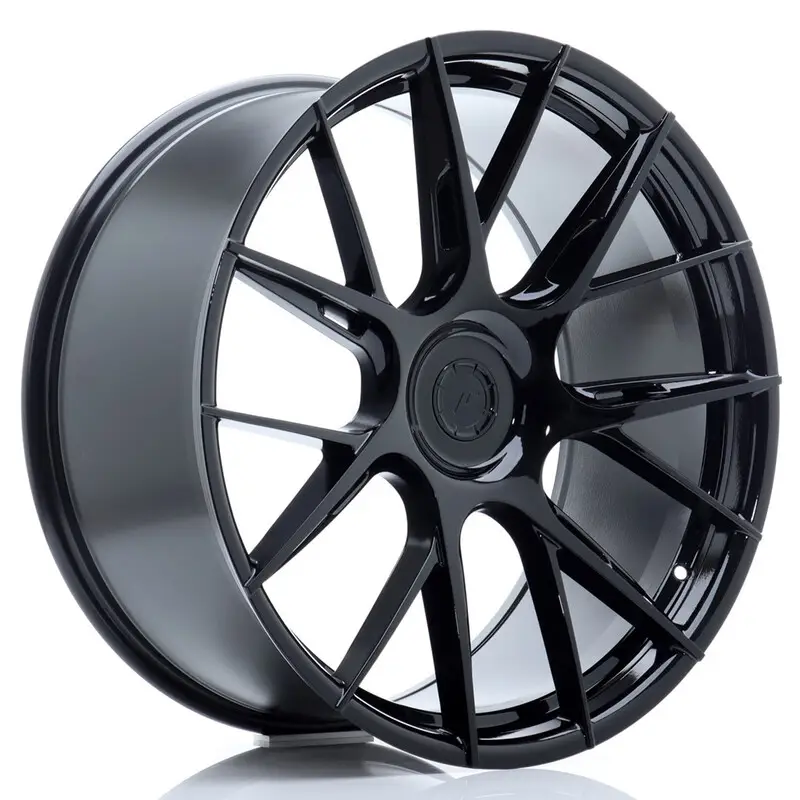 Japan Racing JR-42 22x11.5" (5 trous - sur mesure) ET20-52, Noir Brillant Haute Qualité