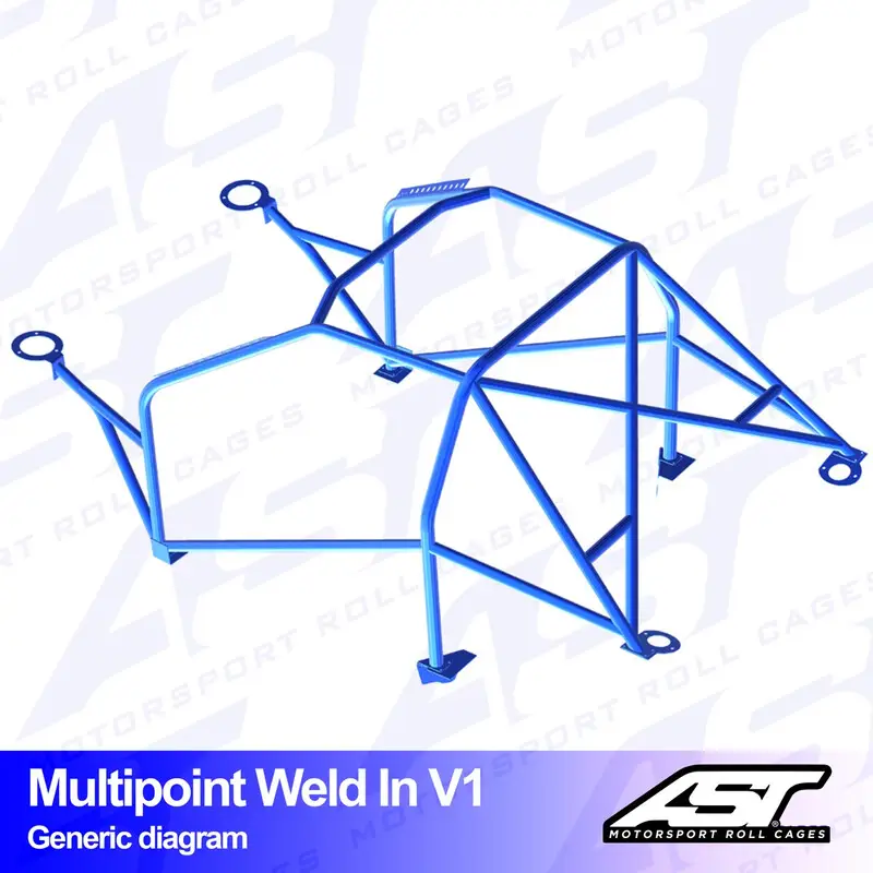 Arceau 10 Points à Souder AST Rollcages V1 pour Honda Prelude 5G Réduction