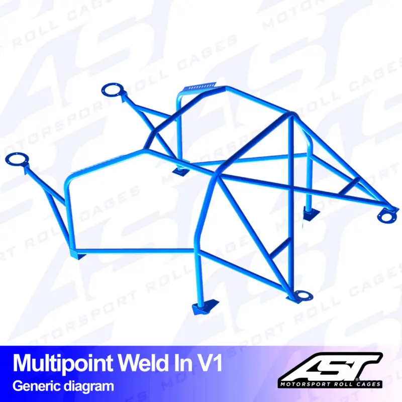 Arceau 10 Points à Souder AST Rollcages V1 pour VW Golf 4 - 3 Portes (4 Motion) Acheter Direct