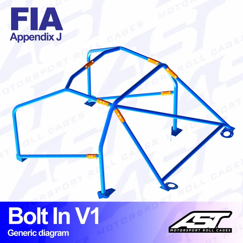 Dernière Chance Arceau 6 Points à Boulonner AST Rollcages V1 pour Mitsubishi Lancer Evo 6 (VI) - FIA