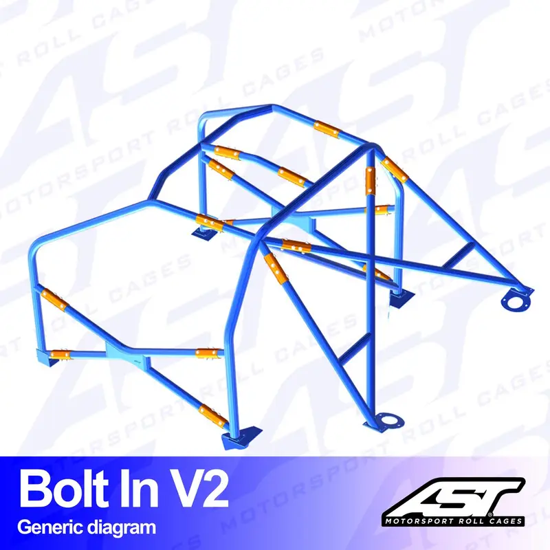 Nouveauté Arceau 6 Points à Boulonner AST Rollcages V2 pour Mini Cooper R53 - FIA