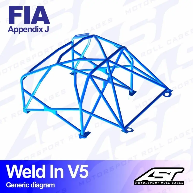 Arceau 8 Points à Souder AST Rollcages V5 pour Citroen C2 - FIA Marque