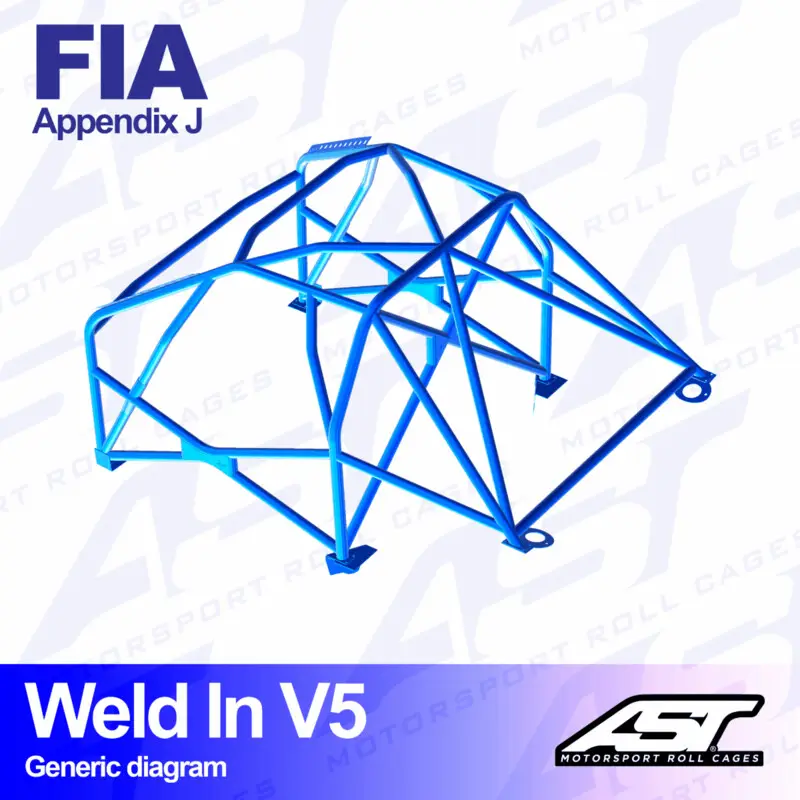 Arceau 8 Points à Souder AST Rollcages V5 pour Fiat 124 - FIA Nouvel Arrivage