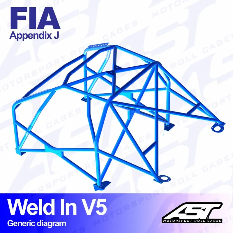 Paiement Sécurisé Arceau 8 Points à Souder AST Rollcages V5 pour Honda Civic ED / EE / EF - FIA