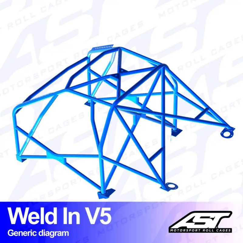 Arceau 8 Points à Souder AST Rollcages V5 pour VW Golf 4 - 3 Portes (4 Motion) Expédition Rapide