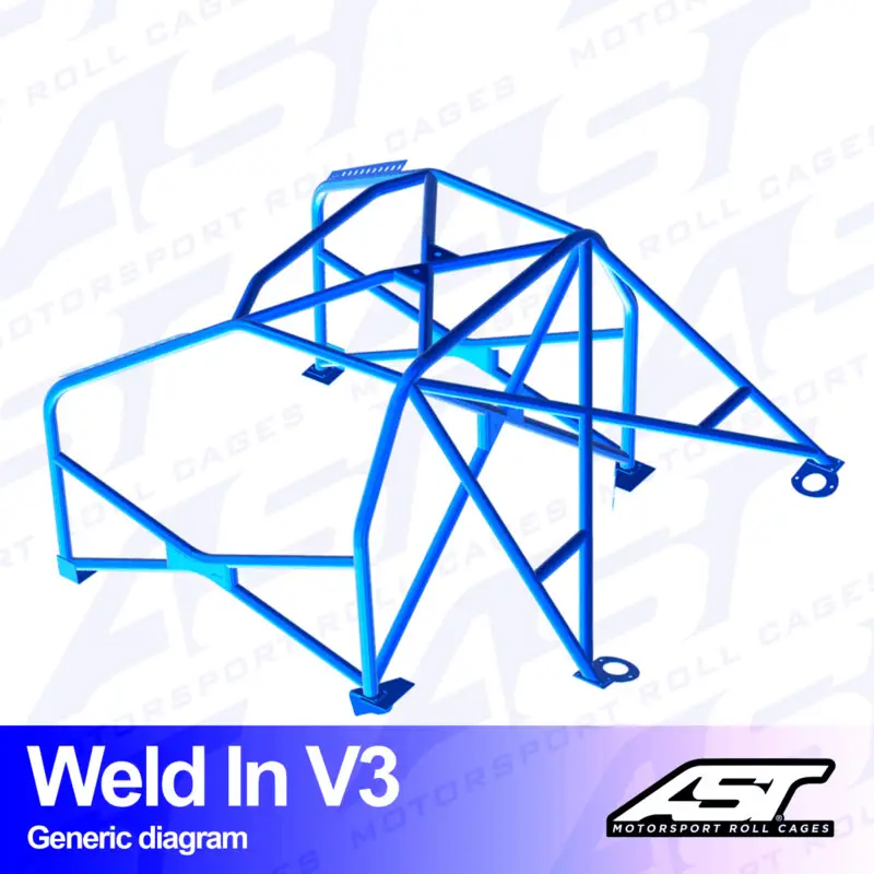 Dernière Chance Arceau 8 Points à Souder AST Rollcages V3 pour Audi A4 B5 Avant (Quattro) - FIA