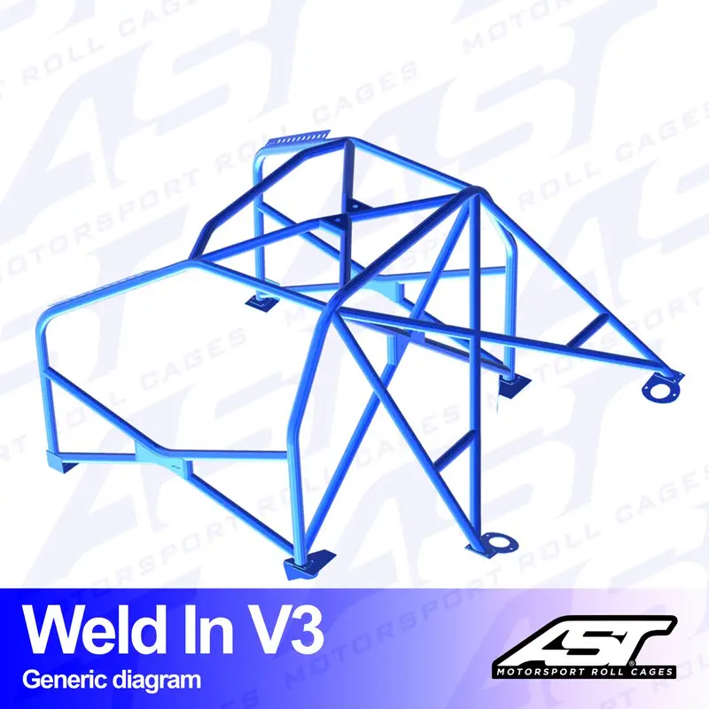Arceau 8 Points à Souder AST Rollcages V3 pour Ford Focus MK1 - 5 Portes (Traction) Bon Plan