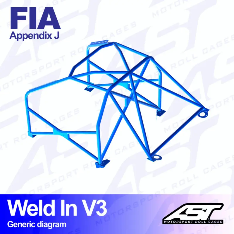 Nouvel Arrivage Arceau 8 Points à Souder AST Rollcages V3 pour Seat 124 - FIA