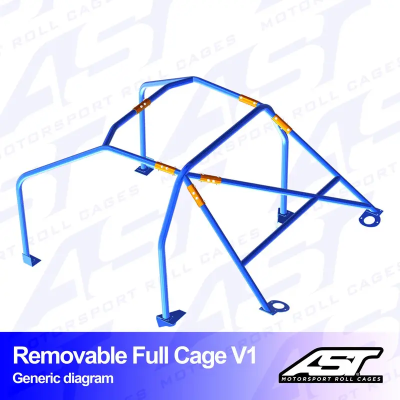 Arceau 6 Points à Boulonner AST Rollcages V1 Démontable pour VW Coccinelle Quantité Limitée