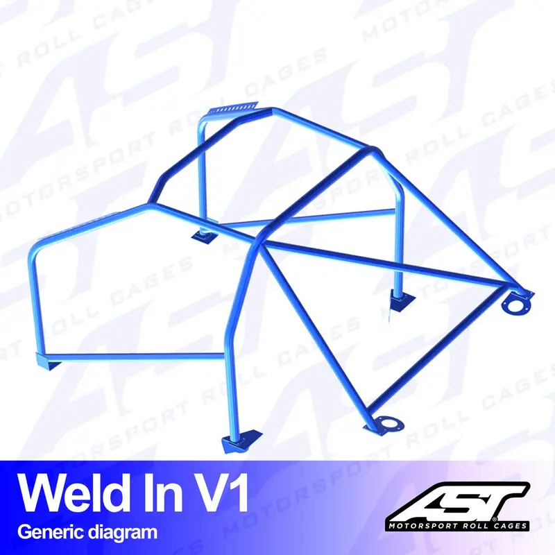 Arceau 8 Points à Souder AST Rollcages V1 pour BMW E30 Touring, 4 Roues Motrices Offre Spéciale