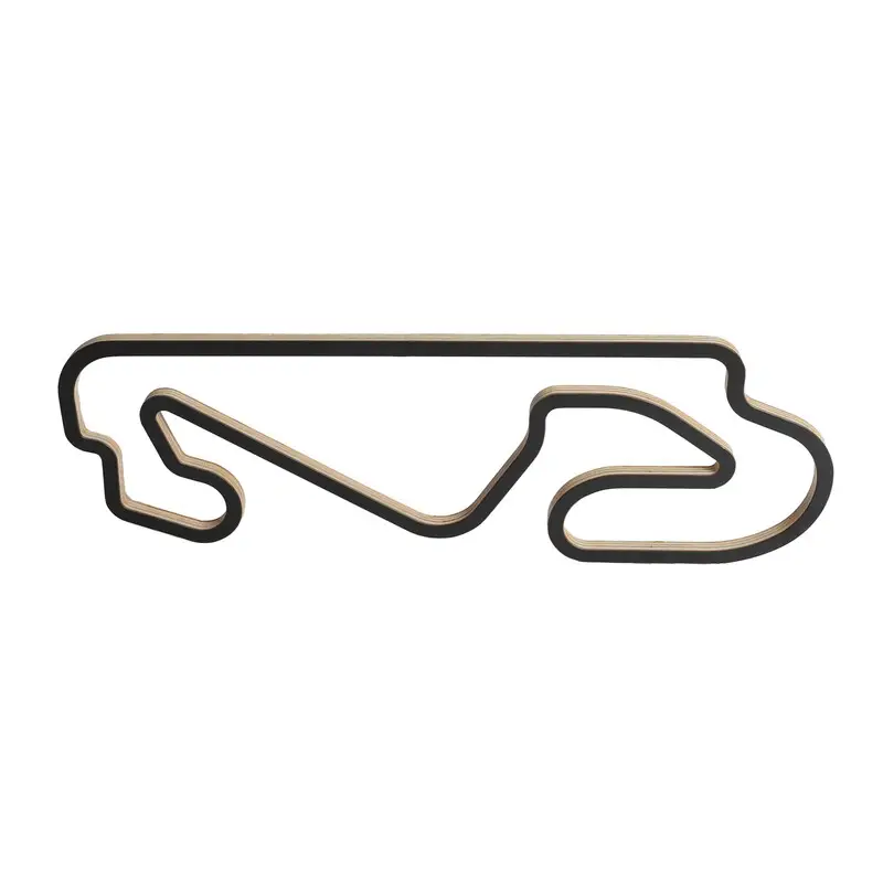 Circuit Barcelone F1 - Sculpture Murale en Bois (45 cm) Jusqu’à Épuisement Des Stocks