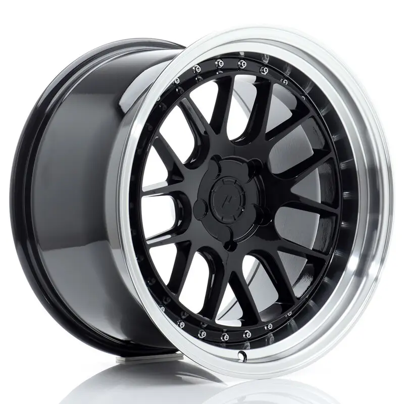 Japan Racing JR-40 18x10.5" (5 trous - sur mesure) ET15-22, Noir Brillant Dernier Modèle