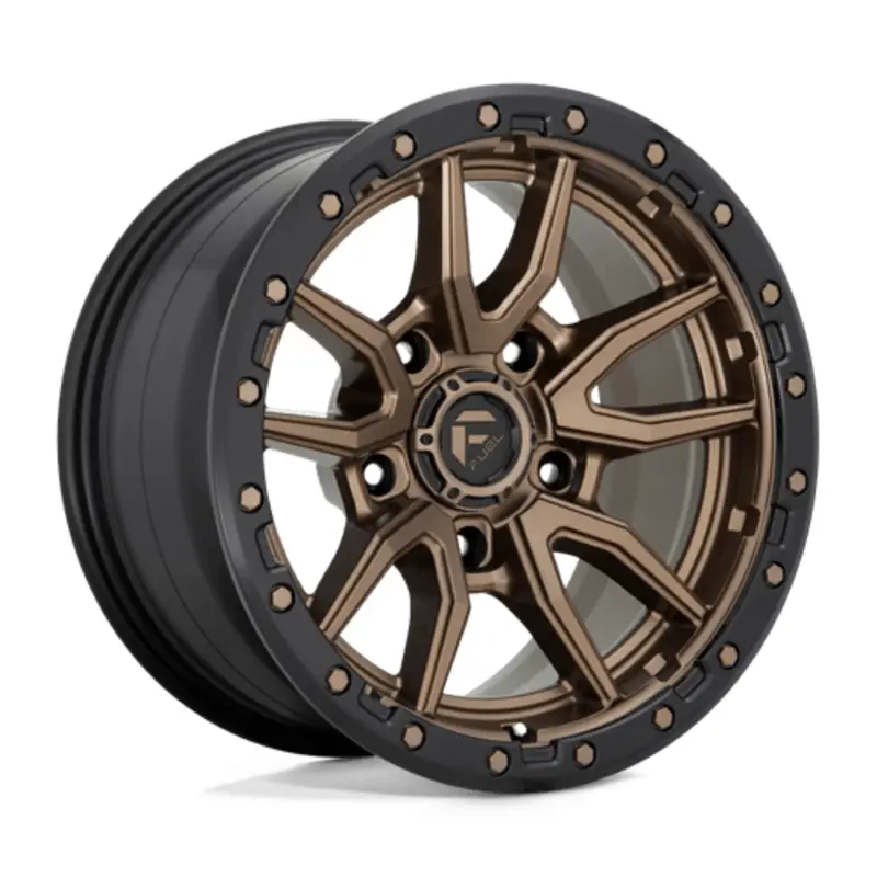 Fuel D681 Rebel 17X9 5x127 ET-12, Bronze Mat, Cerclage Noir Bon Marché