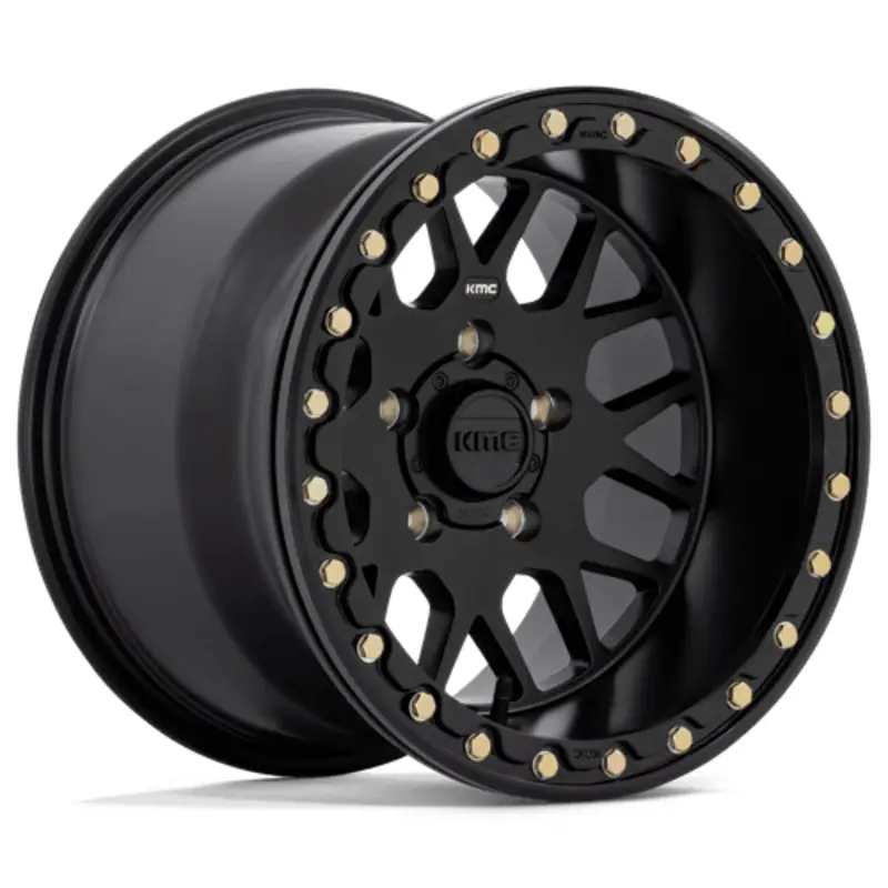 Meilleur Prix KMC KS235 Grenade UTV Beadlock 14X7 4x156 ET10, Noir Satiné