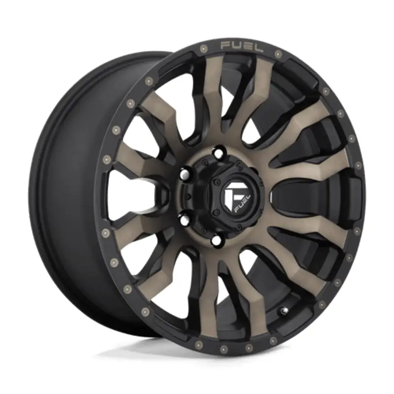 Fuel D674 Blitz 22x12" 6x135 ET-44, Noir Mat Double Teinte Usine Directe
