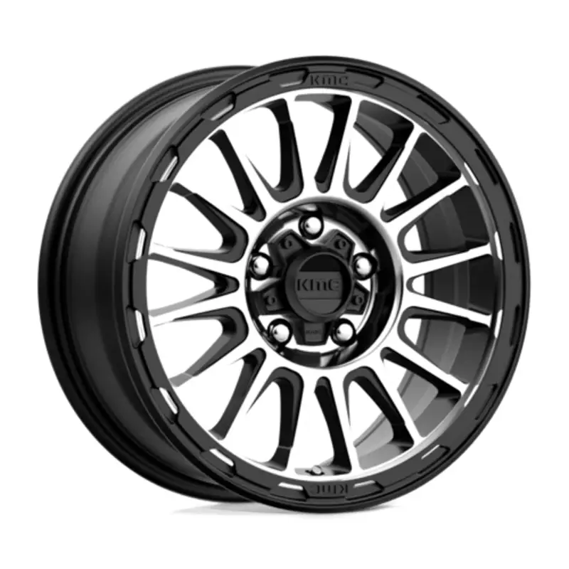 KMC KM542 Impact 17X8.5 6x139.7 ET0, Noir Satiné, Branches Polies Retour Gratuit