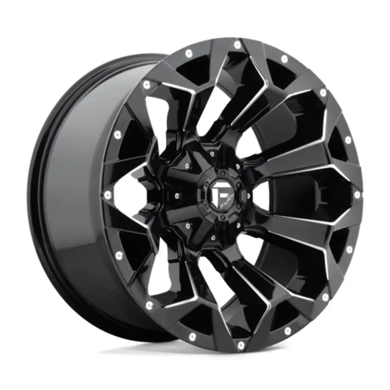 Offre Spéciale Fuel D576 Assault 20X10 6x135/139.7 ET-22, Noir Brillant, Branches Usinées