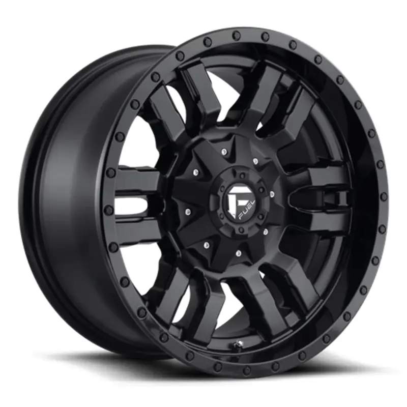 Dernière Chance Fuel D596 Sledge 18X8 6x114.3/120 ET35, Noir Mat, Rebord Brillant