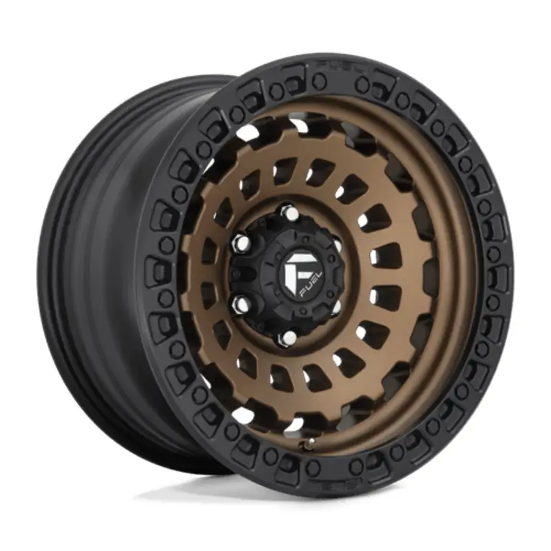 Usine Directe Fuel D634 Zephyr 18X9 6x135 ET1, Bronze Mat, Cerclage Noir