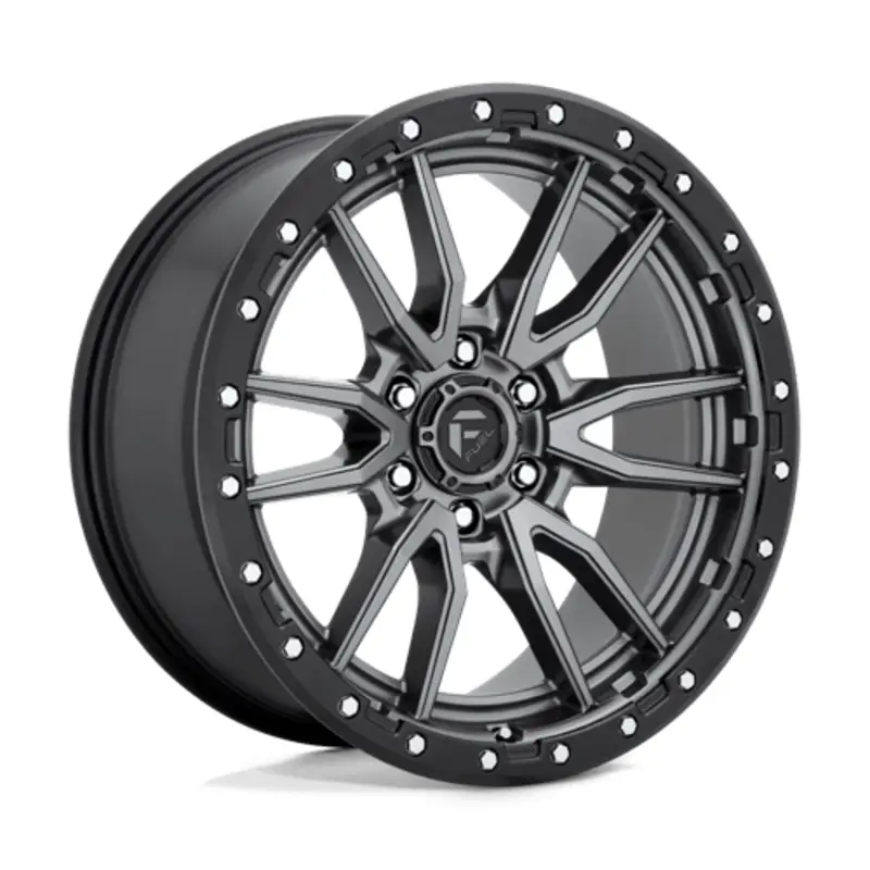 Fuel D680 Rebel 20X9 6x135 ET20, Gunmetal Mat, Anneau Noir Nouvelle Collection