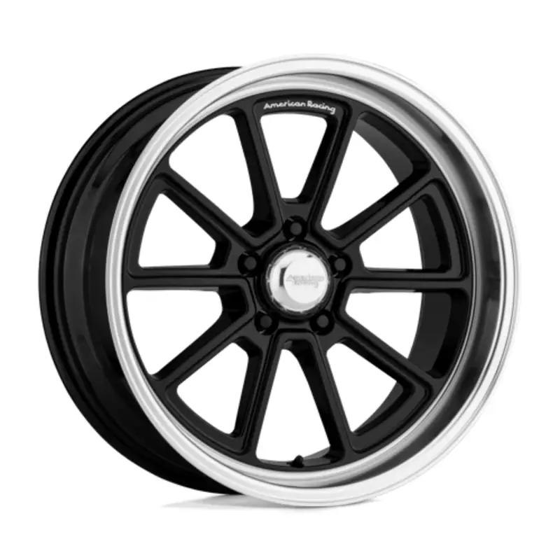 Seulement Aujourd’hui American Racing Vintage VN510 Draft 18X8 5x120.65 ET0, Noir Brillant, Rebord Diamant