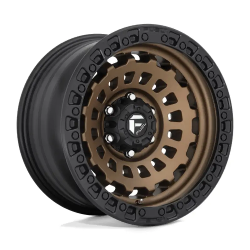 Marque Fuel D634 Zephyr 17X8.5 5x120 ET34, Bronze Mat, Cerclage Noir