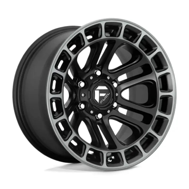 Top Vente Fuel D720 Heater 17x9" 6x139.7 ET-12, Noir Mat Double Teinte, Poli
